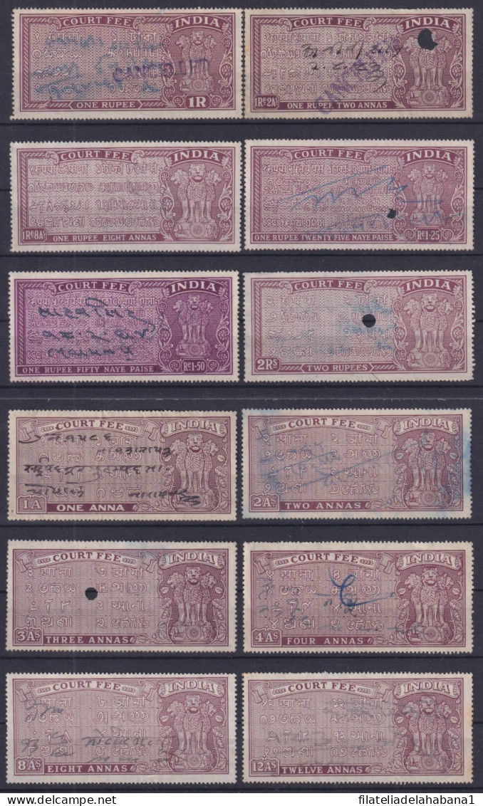 F-EX49343 INDIA STATE REVENUE COURT FEE.  - Timbres De Service