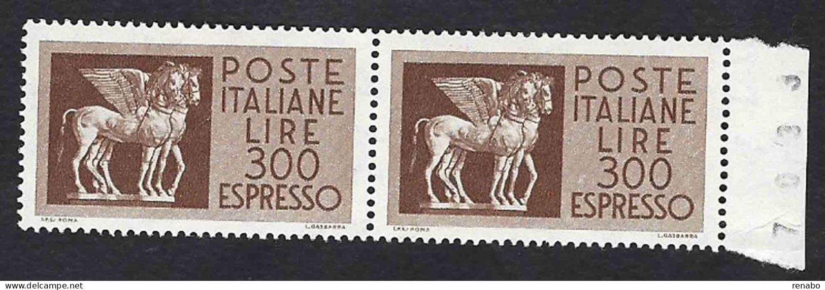 Italia 1968-76; Espressi: Cavalli Alati Lire 300: Coppia. - 1961-70: Mint/hinged