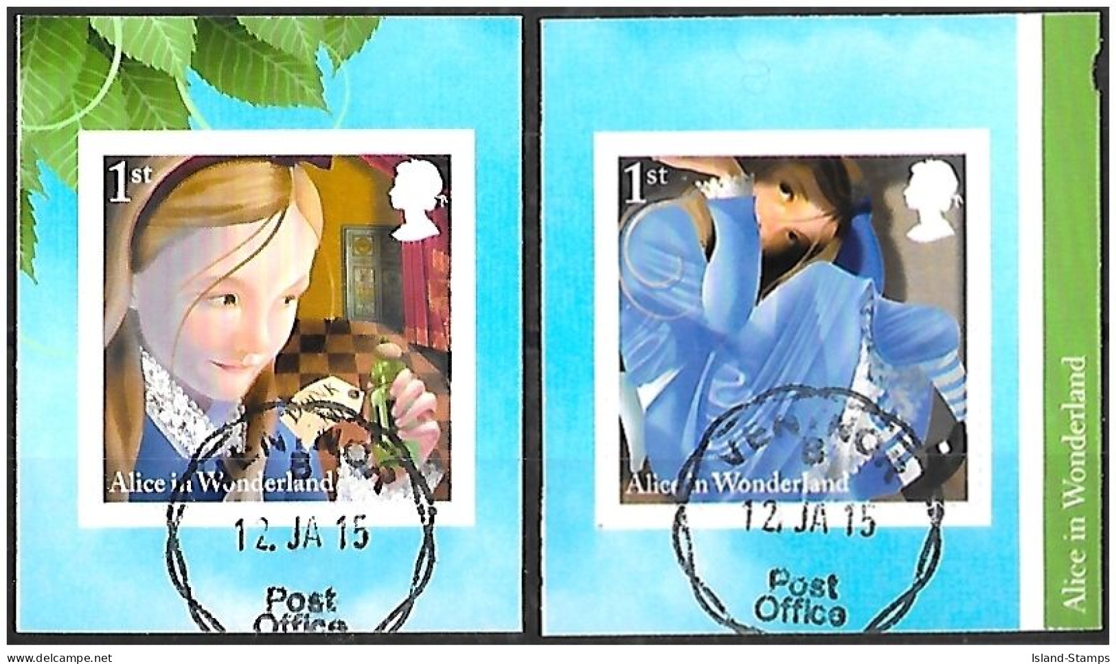 2015 SG3668 Alice In Wonderland Self-adhesive Used HRD2-B - Carnets