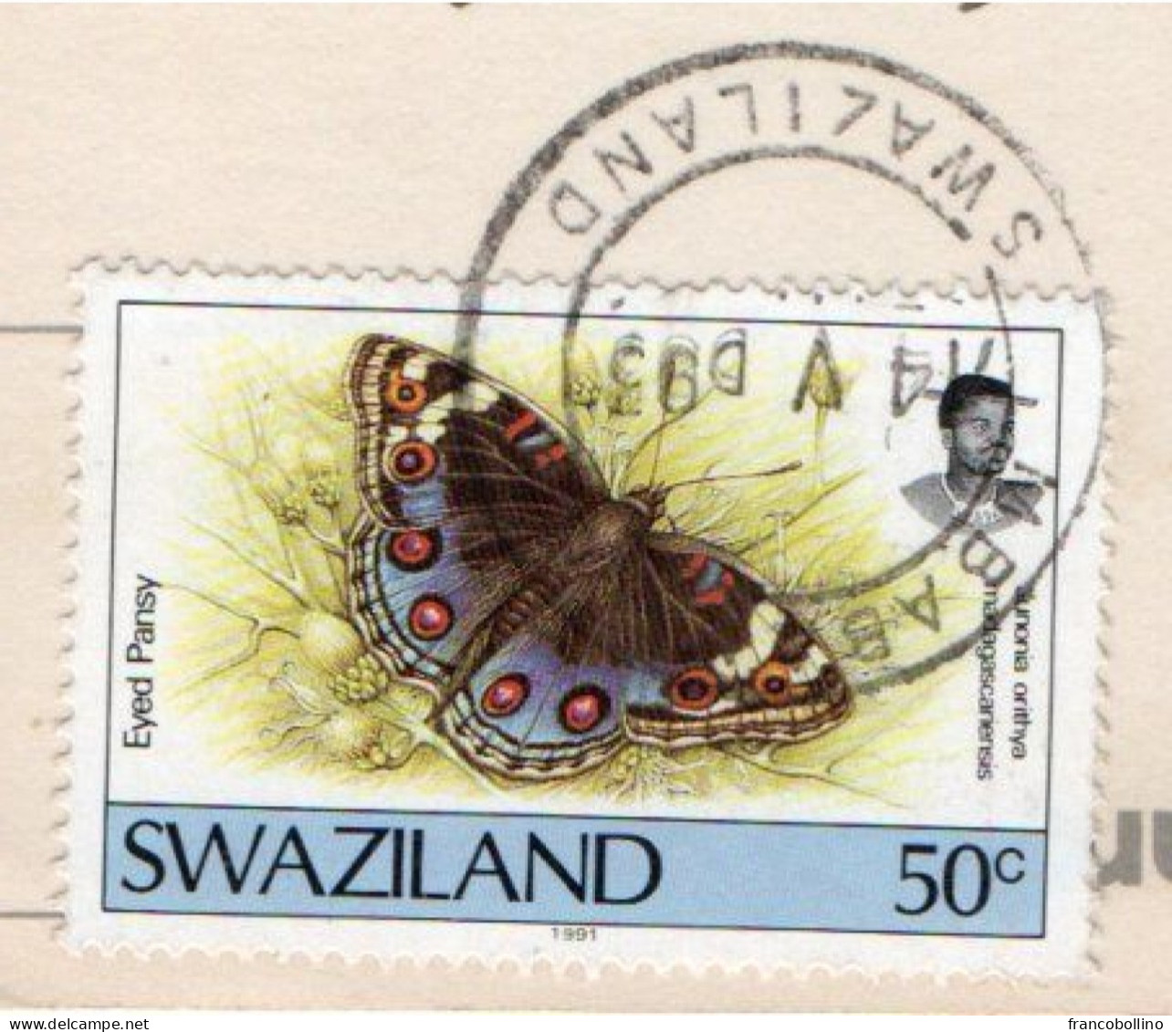 SWAZILAND - FLOWERS / THEMATIC STAMP-BUTTERFLY - Swazilandia