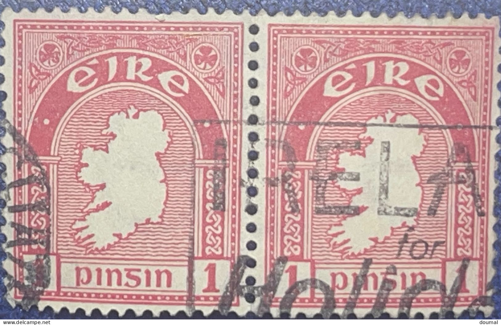 Pair Of Irish Postage Stamp 1922 - Used Stamps