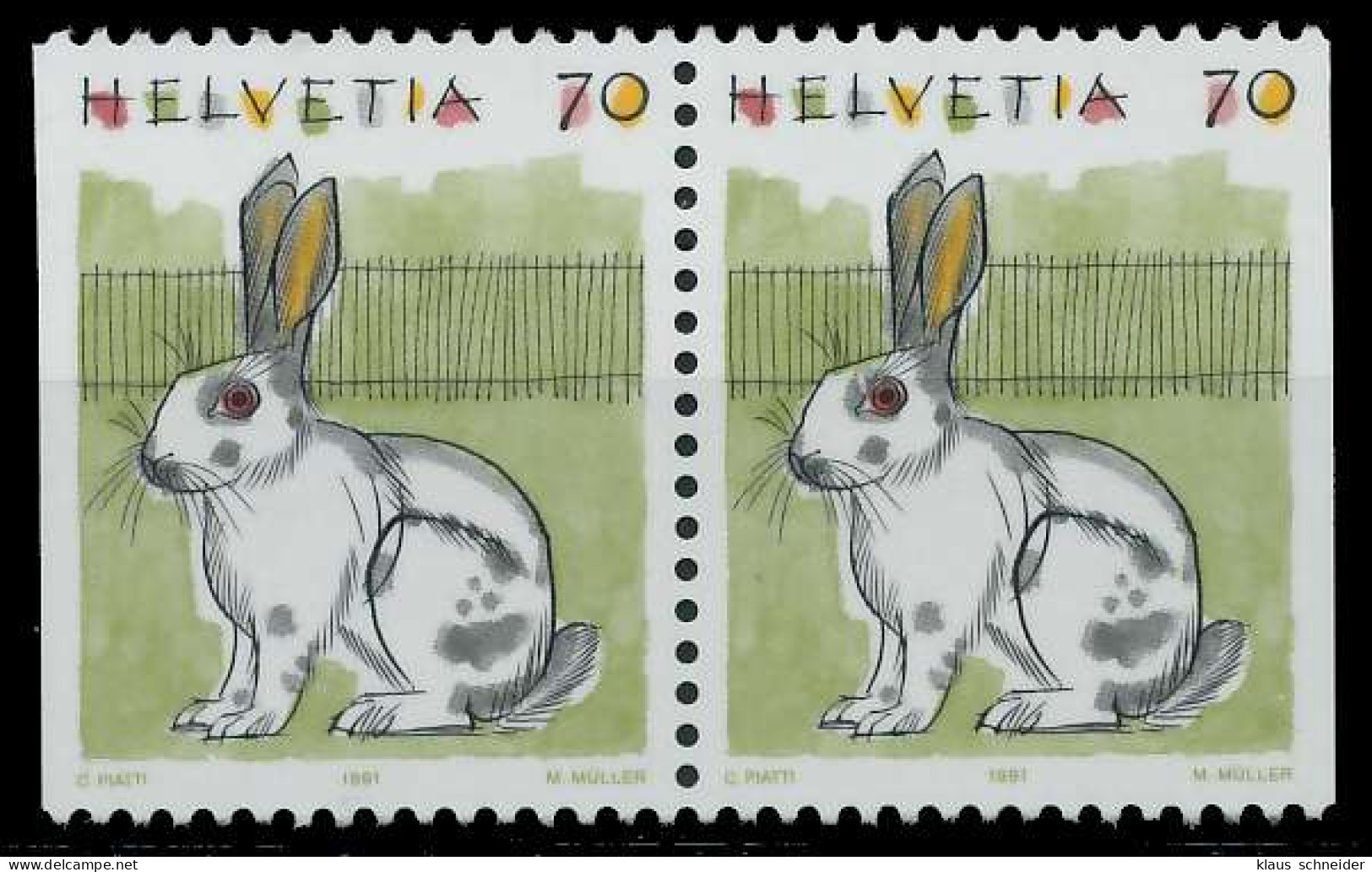 SCHWEIZ 1991 Nr 1436Dl 1436Dr Postfrisch WAAGR PAAR X683C2E - Unused Stamps