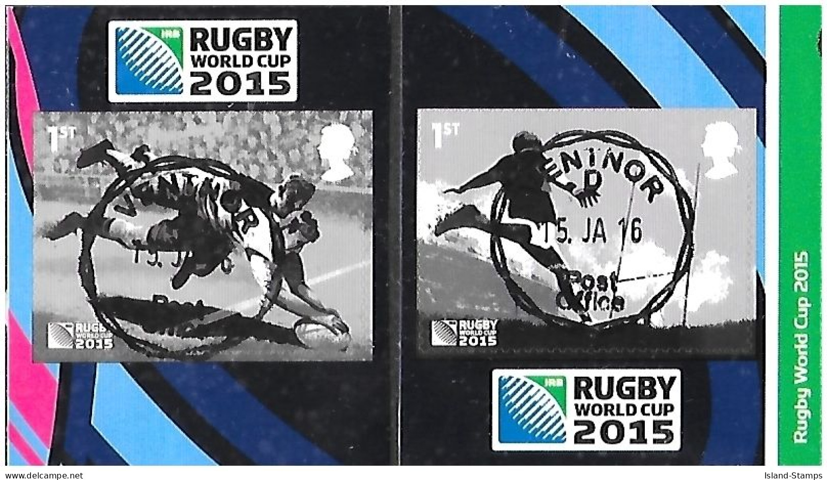 2015 SG3756 Rugby Self-adhesive Used HRD2-B - Postzegelboekjes