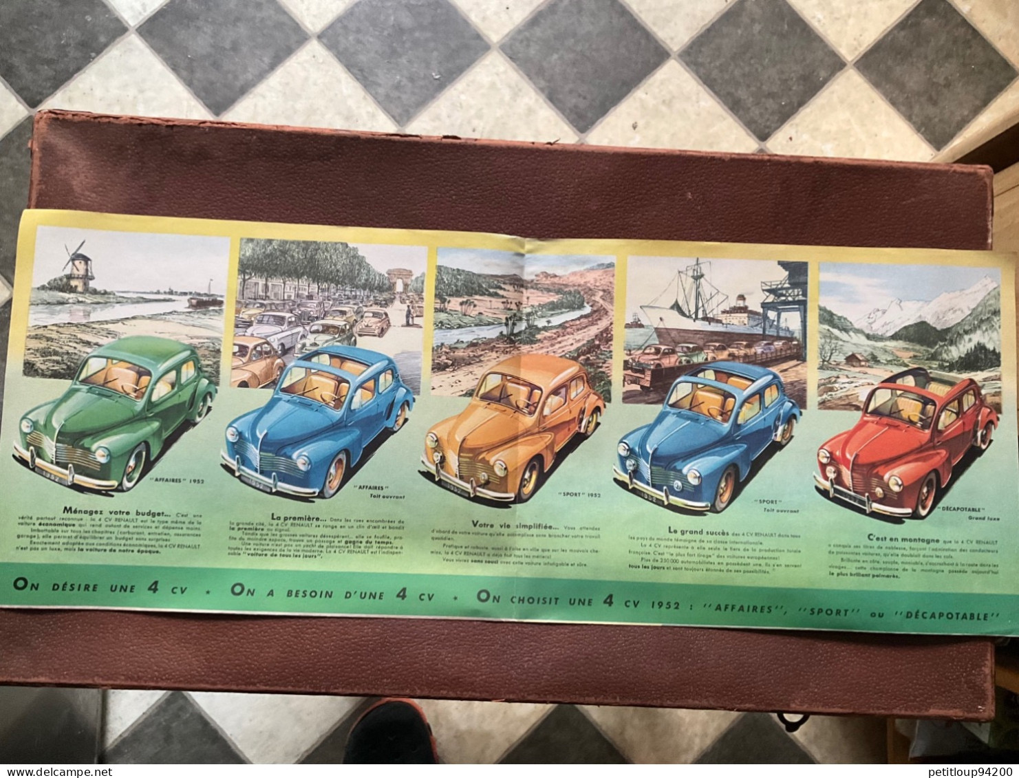 (13)  DOCUMENT Commercial RENAULT 4cv - Automobile