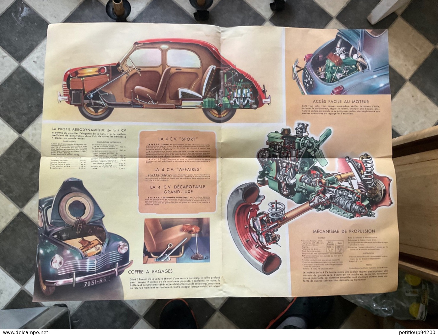 (13)  DOCUMENT Commercial RENAULT 4cv - Automobil