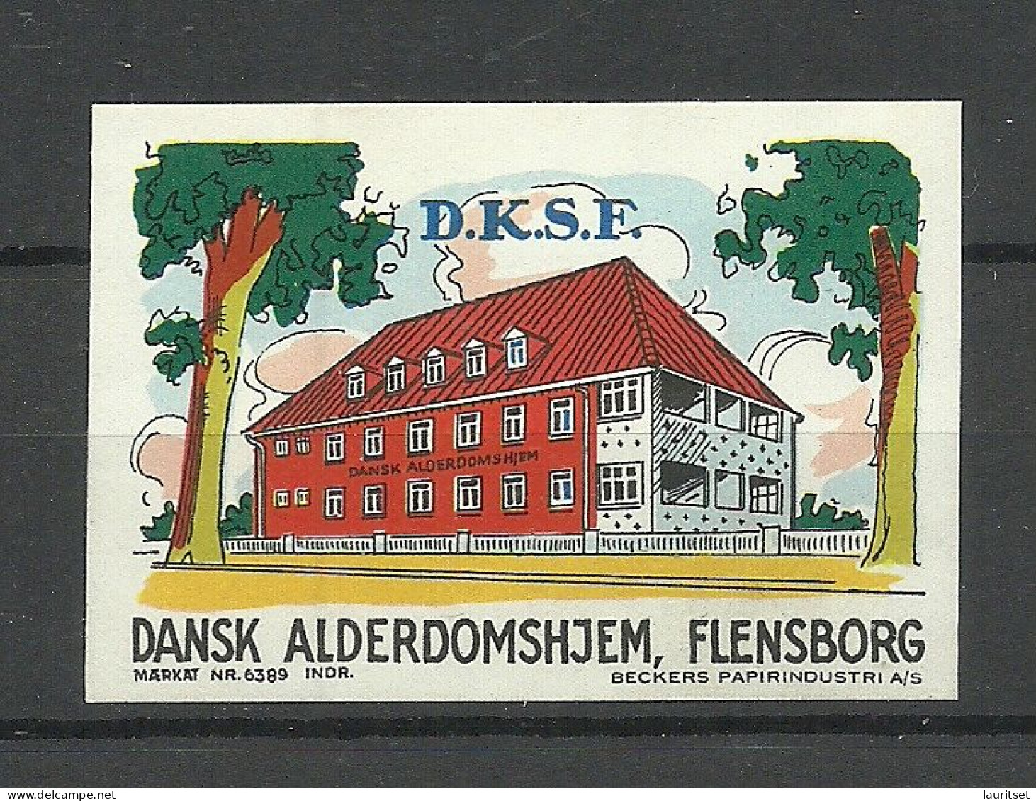 DENMARK Flensborg Altersheim Reklamemarke Adverstising Stamp Vignette (*) - Cinderellas