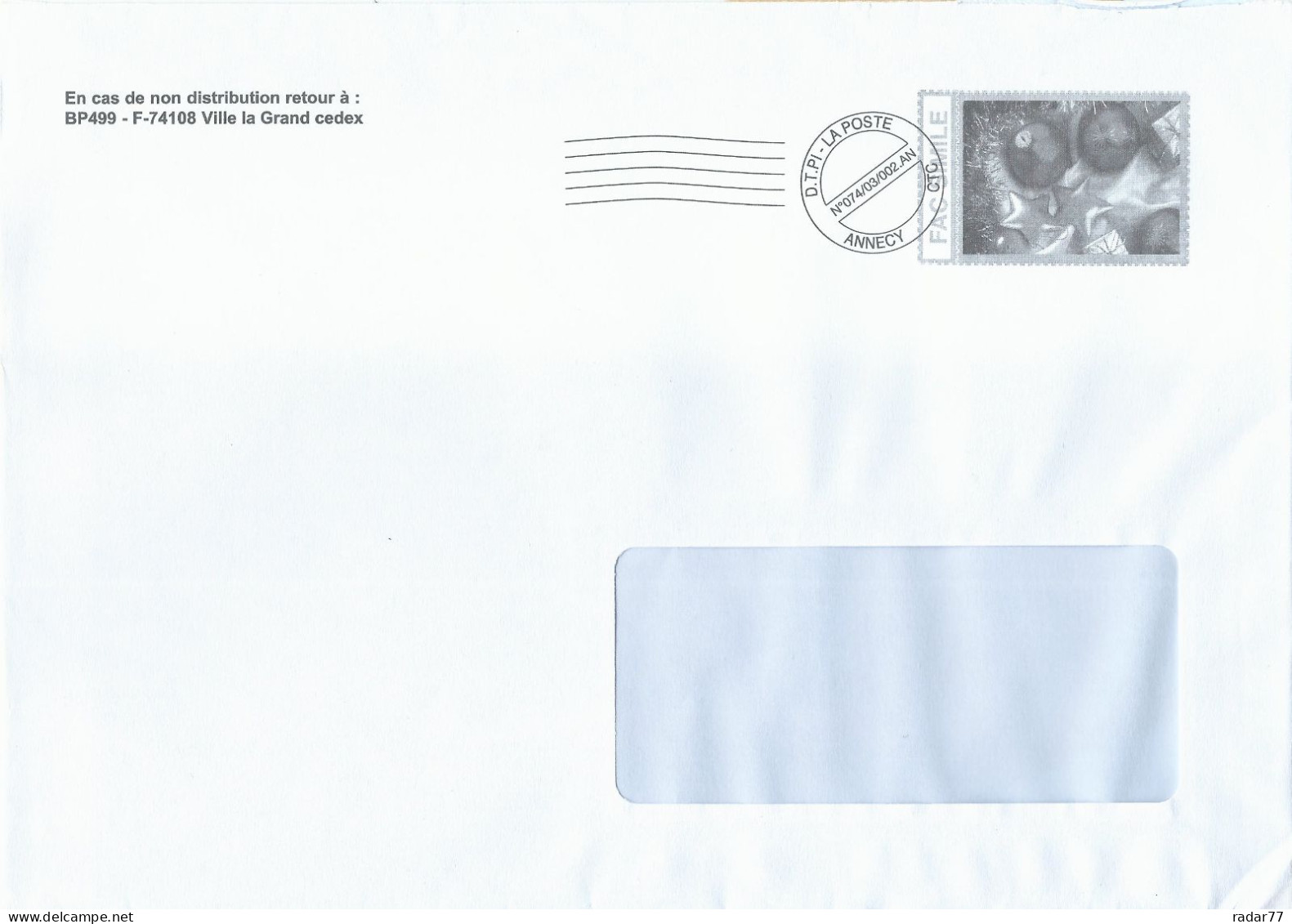 Courrier Post-impact Avec Simili-timbre Décorations De Noël - Privatganzsachen