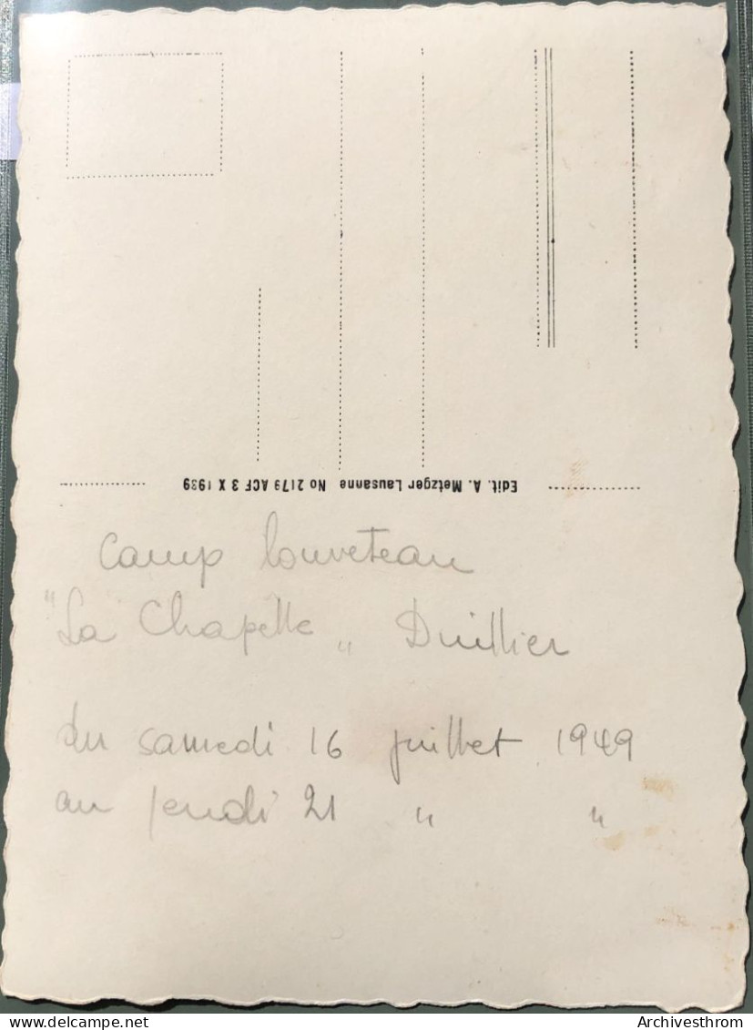 Duillier - Le Château Lors Du Camp De Louveteau La Chapelle - Juillet 1949 (16'734) - Duillier