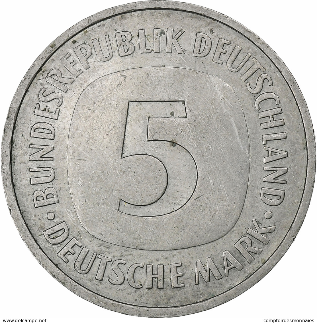 République Fédérale Allemande, 5 Mark, 1975, Karlsruhe, Copper-Nickel Clad - 5 Marchi