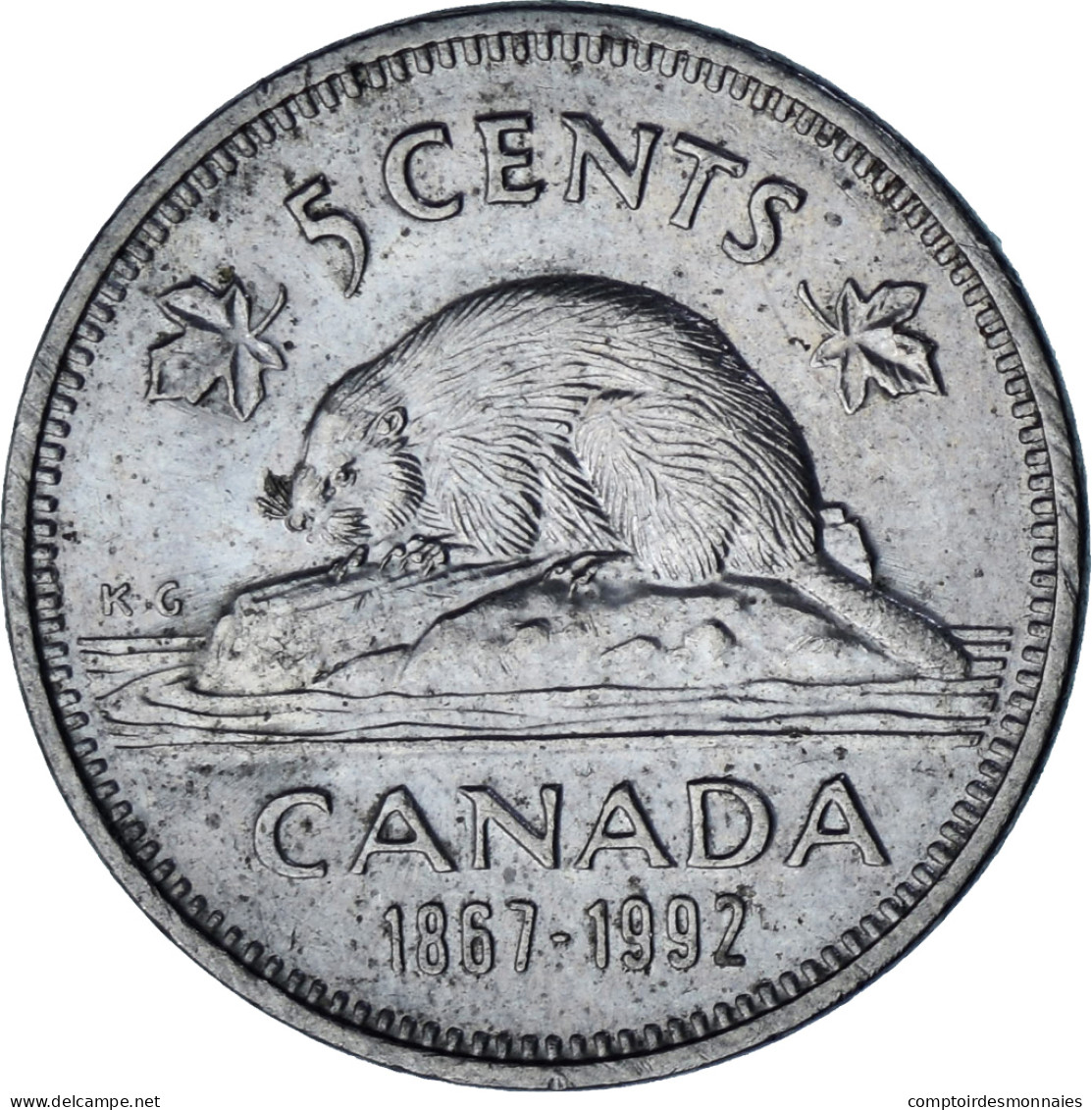 Canada, 5 Cents, 1992. - Canada