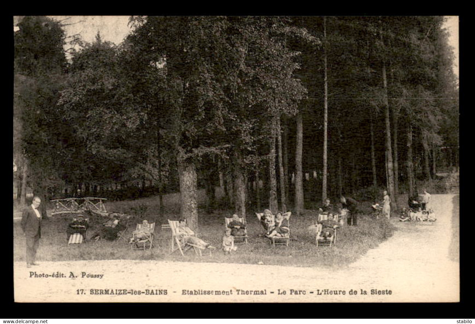 51 - SERMAIZE-LES-BAINS - L'ETABLISSEMENT THERMAL - LE PARC - L'HEURE DE LA SIESTE - Sermaize-les-Bains