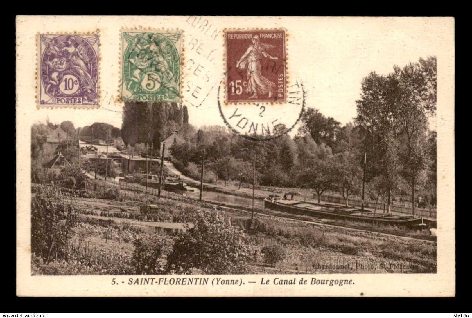 89 - SAINT-FLORENTIN - LE CANAL DE BOURGOGNE - PENICHES - Saint Florentin