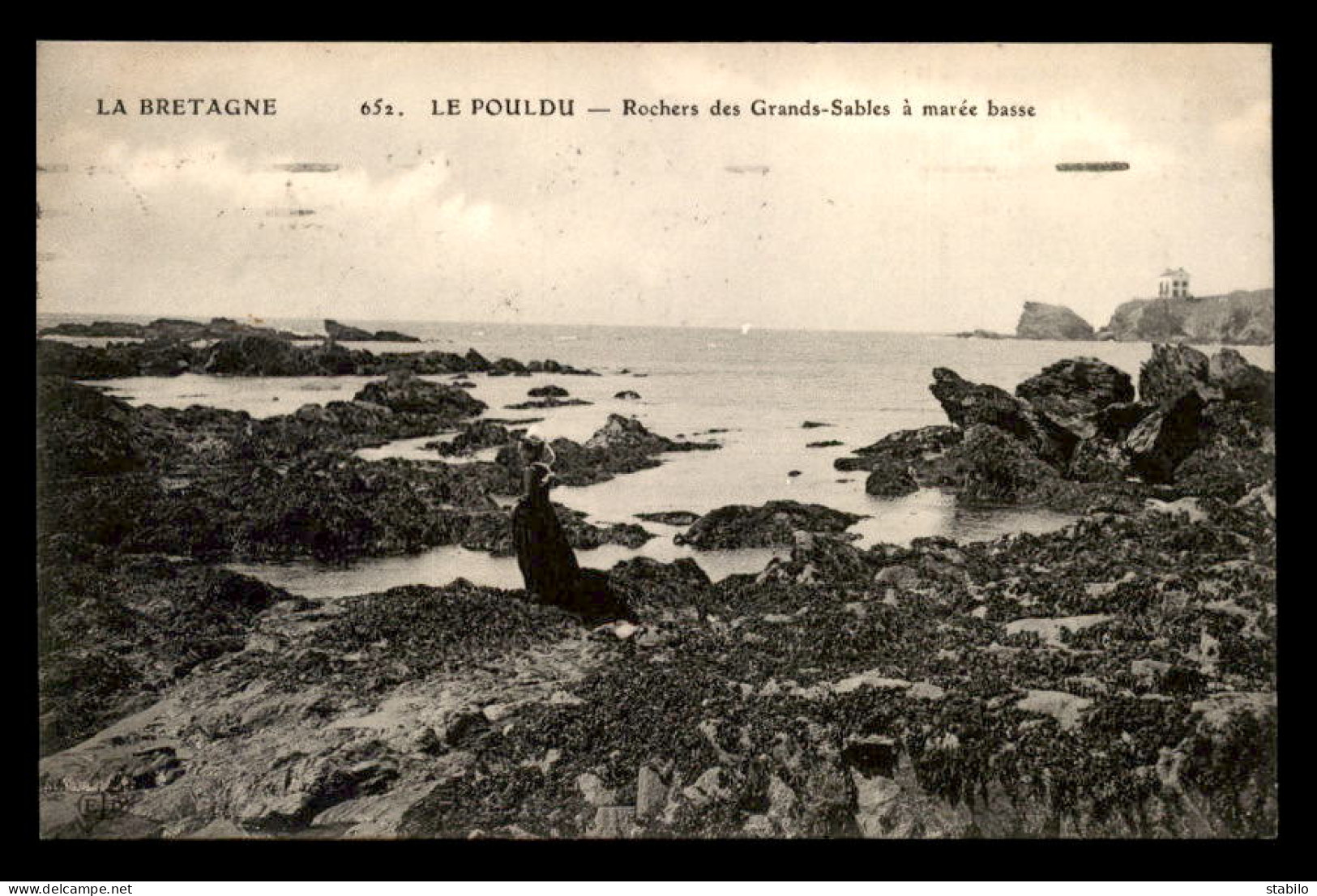 29 - LE POULDU - ROCHERS DES GRANDS-SABLES  - AU VERSO SPECIALITES PHARMACEUTIQUES HENRI PAILLE LA ROCHELLE - Le Pouldu