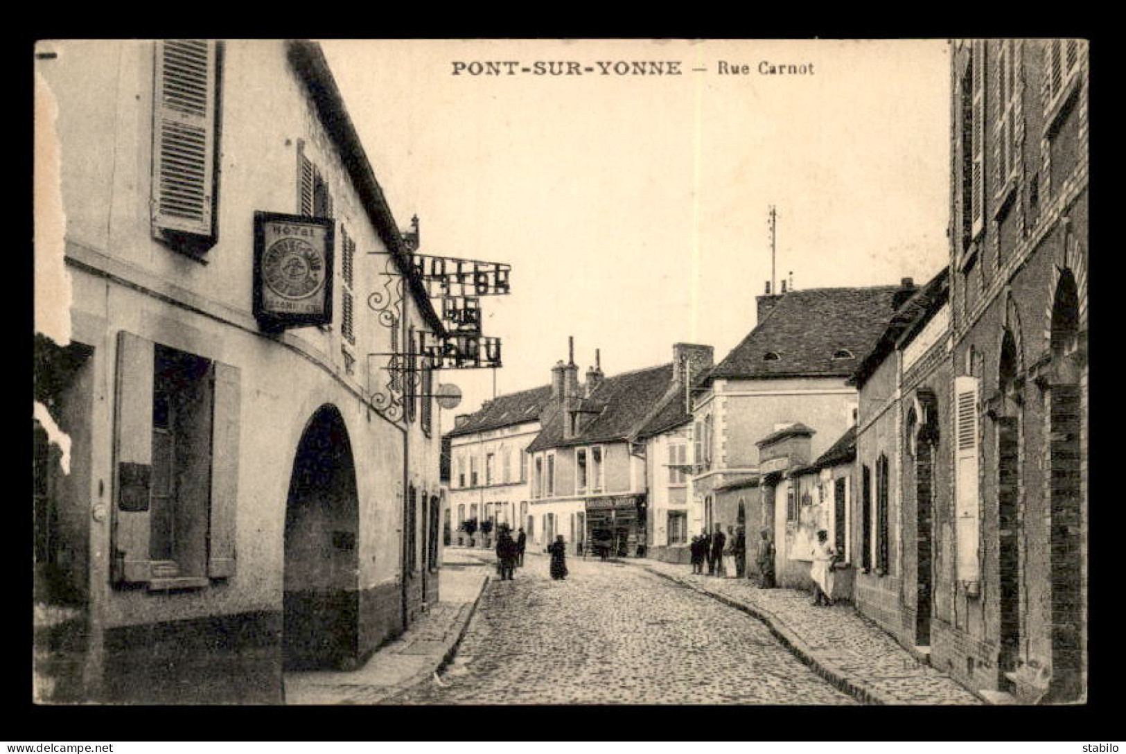 89 - PONT-SUR-YONNE - RUE CARNOT - HOTEL DE L'ECU - Pont Sur Yonne