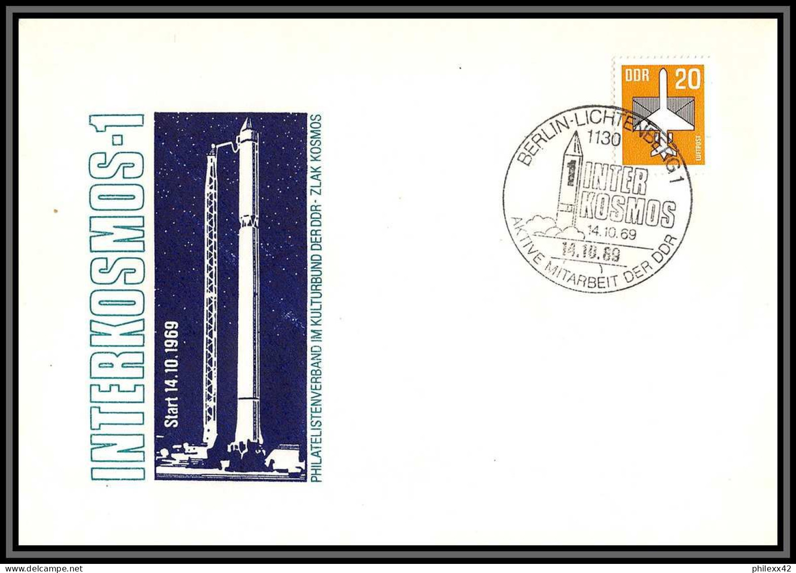 3486 Espace (space Raumfahrt) Lot 3 Lettres (cover Briefe) Allemagne (germany DDR Intercosmos 14/10/1969 Fdc Interkosmos - Europe