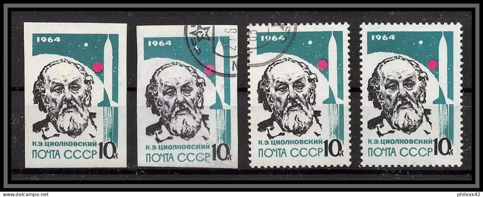 3455c Espace Space Russia Urss USSR N°2806 Tsiolkovski Tsiolkovsky 1964 Used + Mnh ** Non Dentelé ** MNH (Imperforate) - Russie & URSS