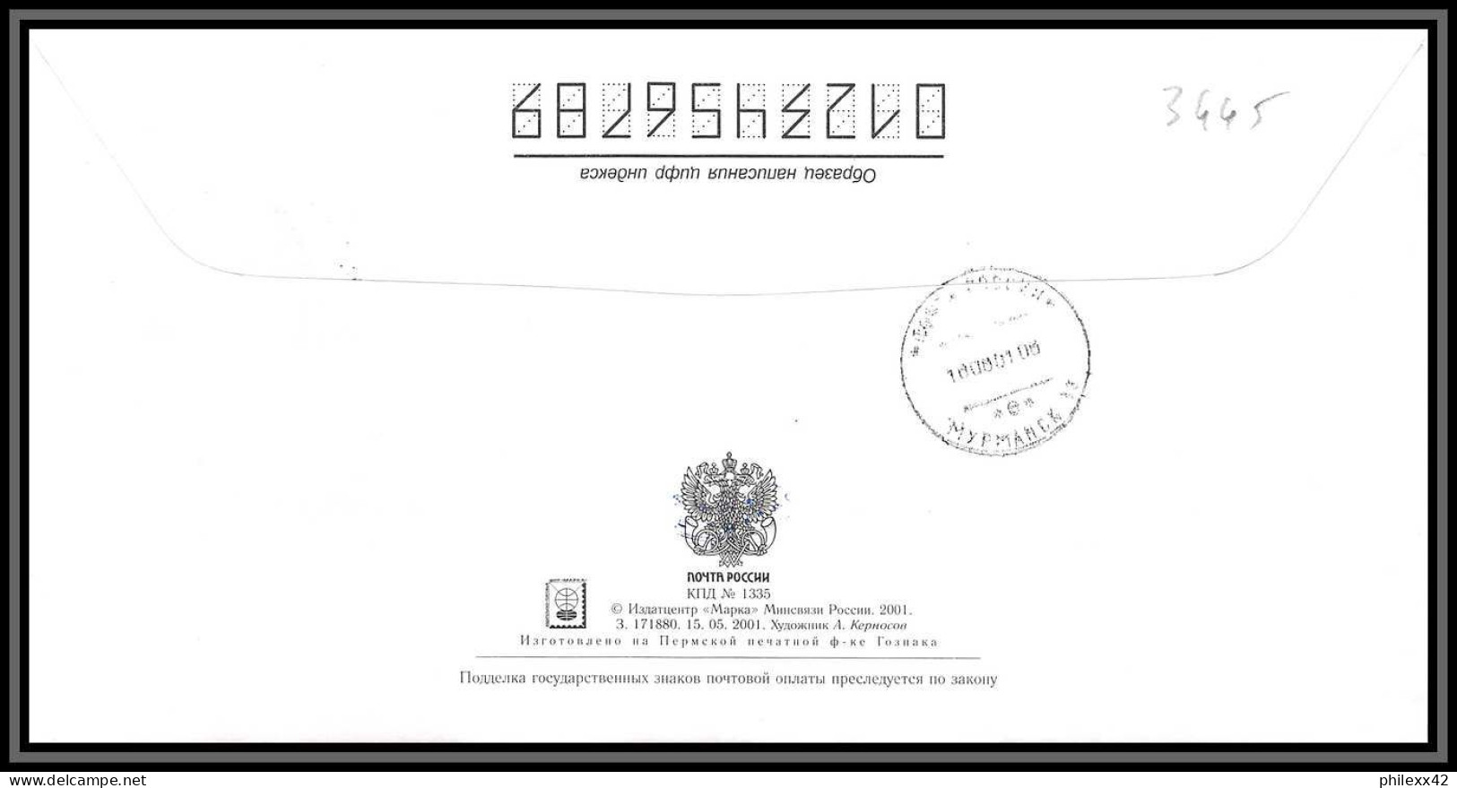 3445 Espace (space Raumfahrt) Lettre Cover Russie (Russia) Titan 402B / IUS 06/08/2001 Tirage Numéroté Recommandé  - UdSSR