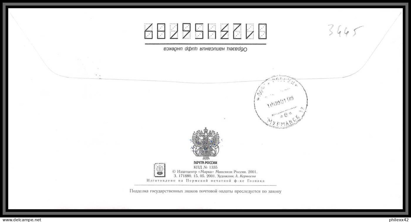 3445 Espace (space Raumfahrt) Lettre Cover Russie (Russia) Titan 402B / IUS 06/08/2001 Tirage Numéroté Recommandé  - Russia & USSR