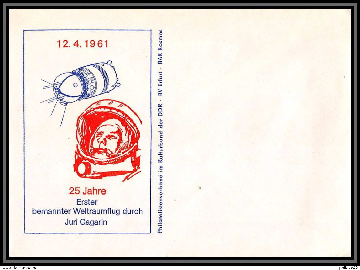 3431 Espace (space Raumfahrt) Lettre Cover Allemagne (germany DDR) 24/4/1986 25 JAHRESTAD Gagarine Gagarin - Europe