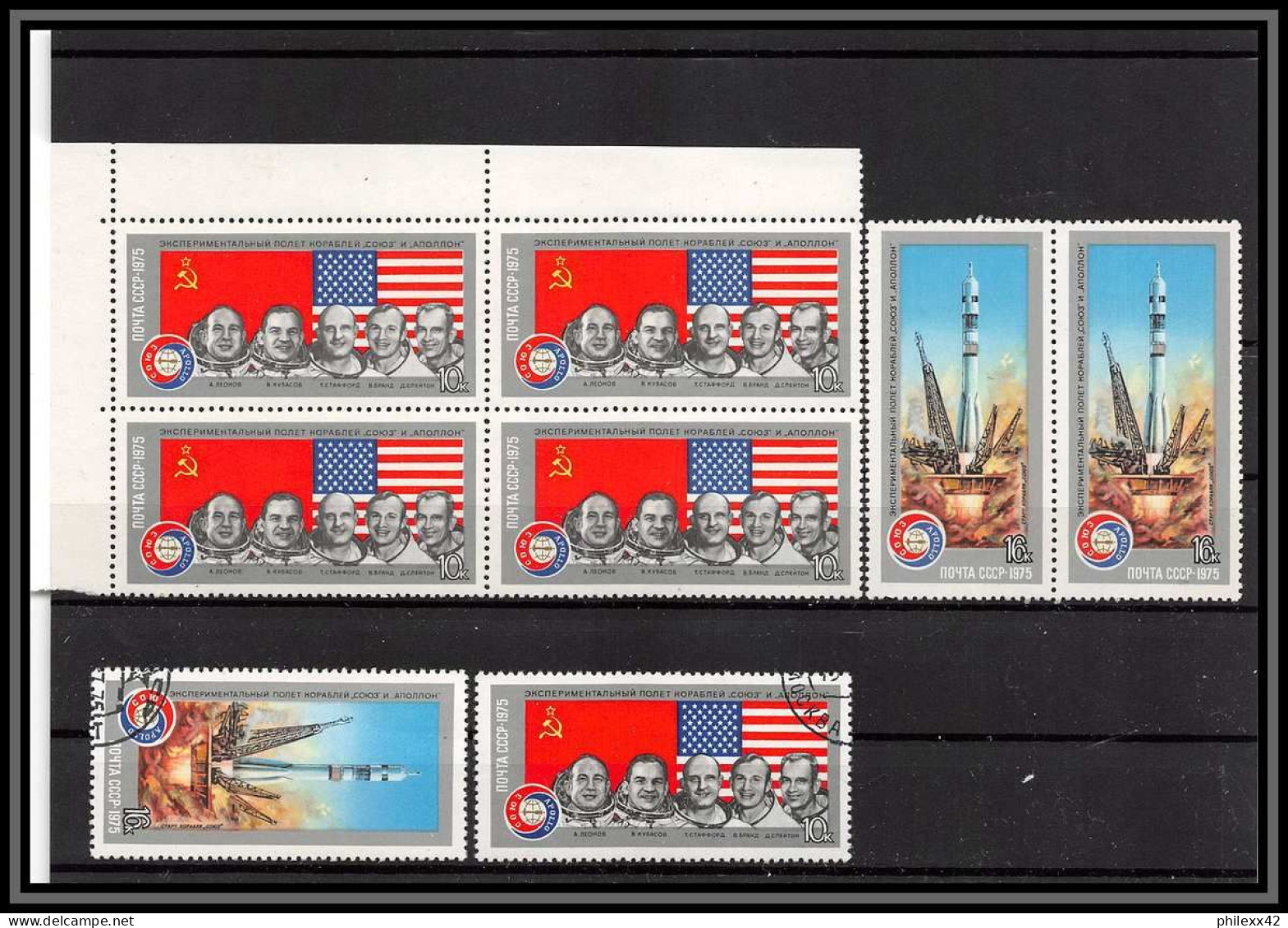 3388 Espace (space) Lettre (cover) Russie (Russia Urss USSR) 4157/4160 Fdc + Mnh ** Apollo Soyuz (soyouz) 15/7/1975 - Rusland En USSR