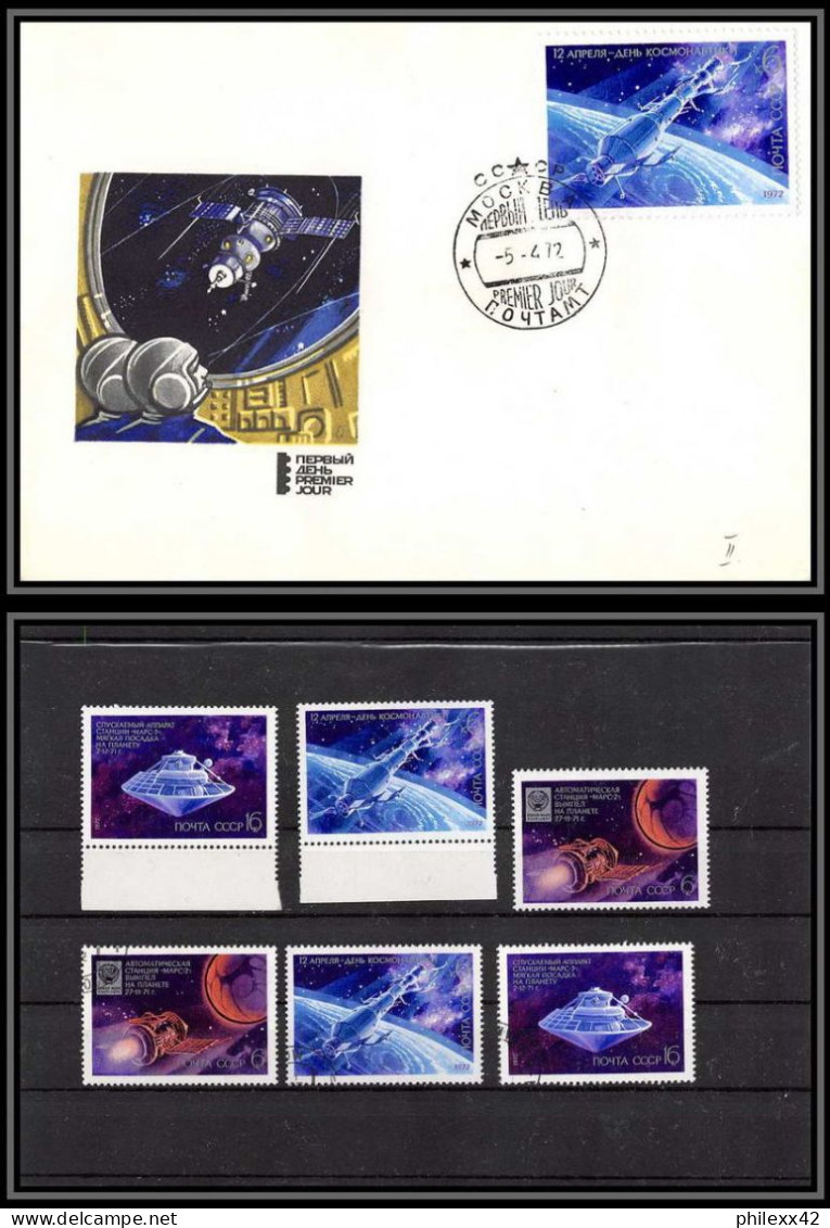 3376 Espace Space Lettre (cover Briefe) Russie (Russia Urss USSR) 3825/3827 Cosmonauts Day Fdc Mnh ** Mars 5/4/1972 - Russia & USSR