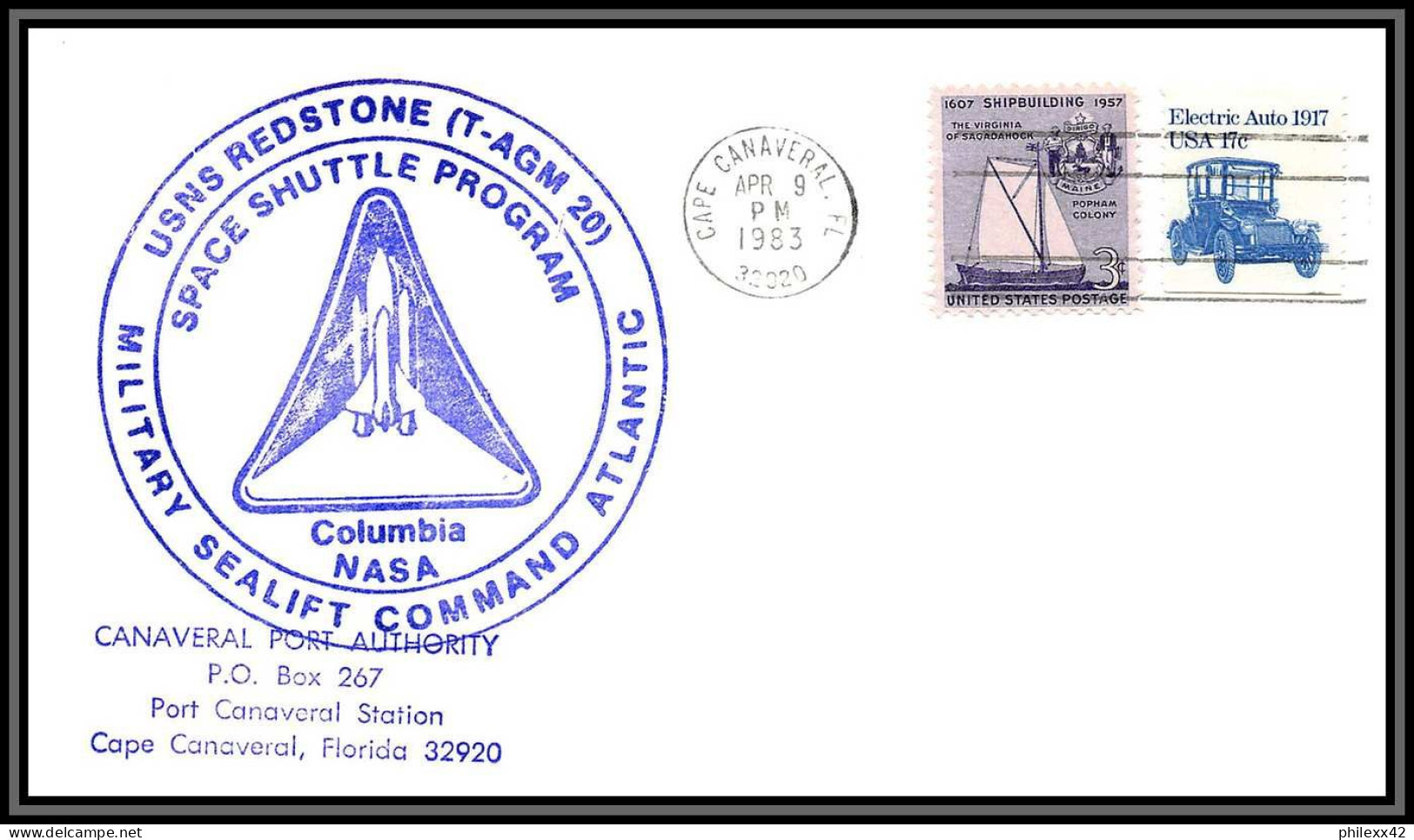 2930 Espace (space Raumfahrt) Lettre (cover) USA Landing Redstone Sts-6 Shuttle (navette) Challenger 9/4/1983 - Estados Unidos