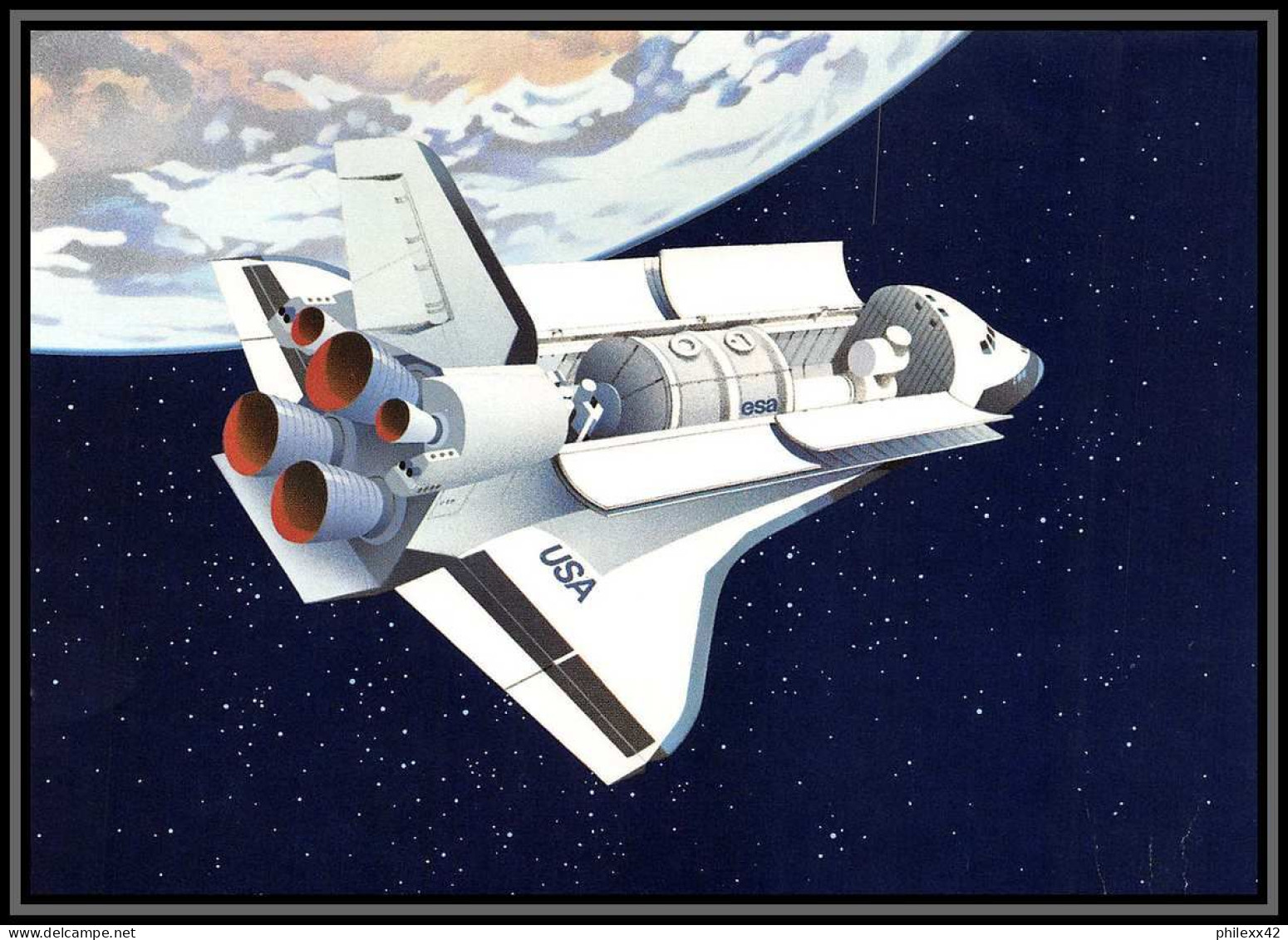 2925a Espace (space) Carte Maximum (card) Suisse (Swiss) / Usa Sts-6 Shuttle (navette) Challenger 2 Cartes 21/5/1981 - Europe