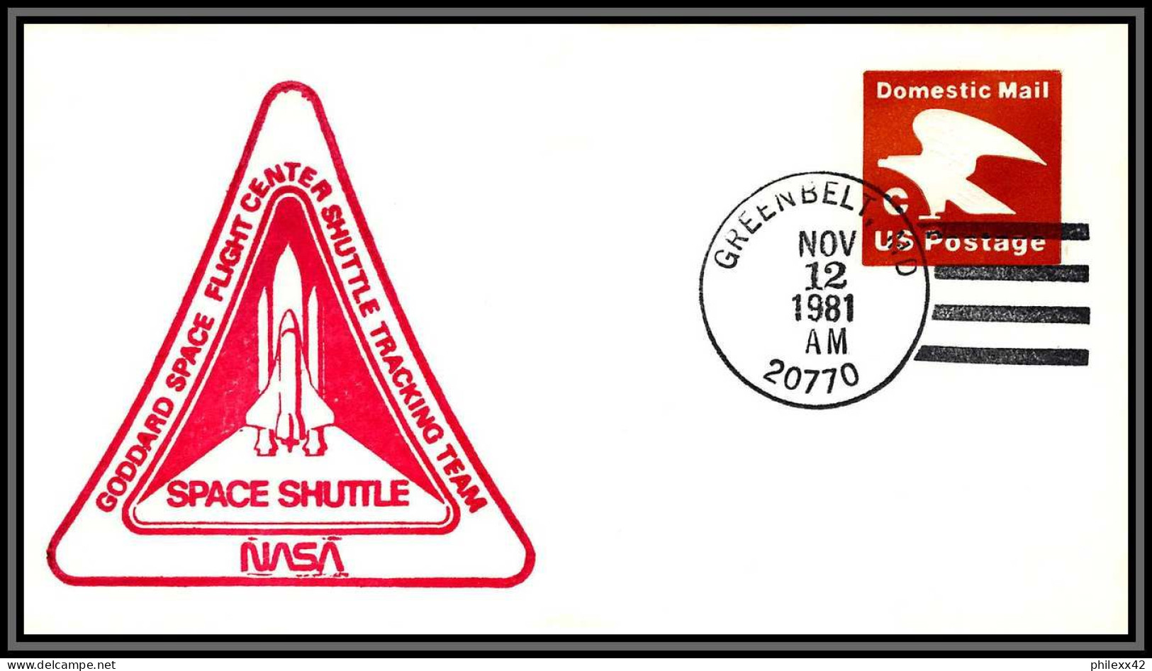 2878 Espace (space) Entier Postal (Stamped Stationery) Usa Sts-2 Columbia Shuttle (navette) Goddard Greenbelt 12/11/1981 - Verenigde Staten