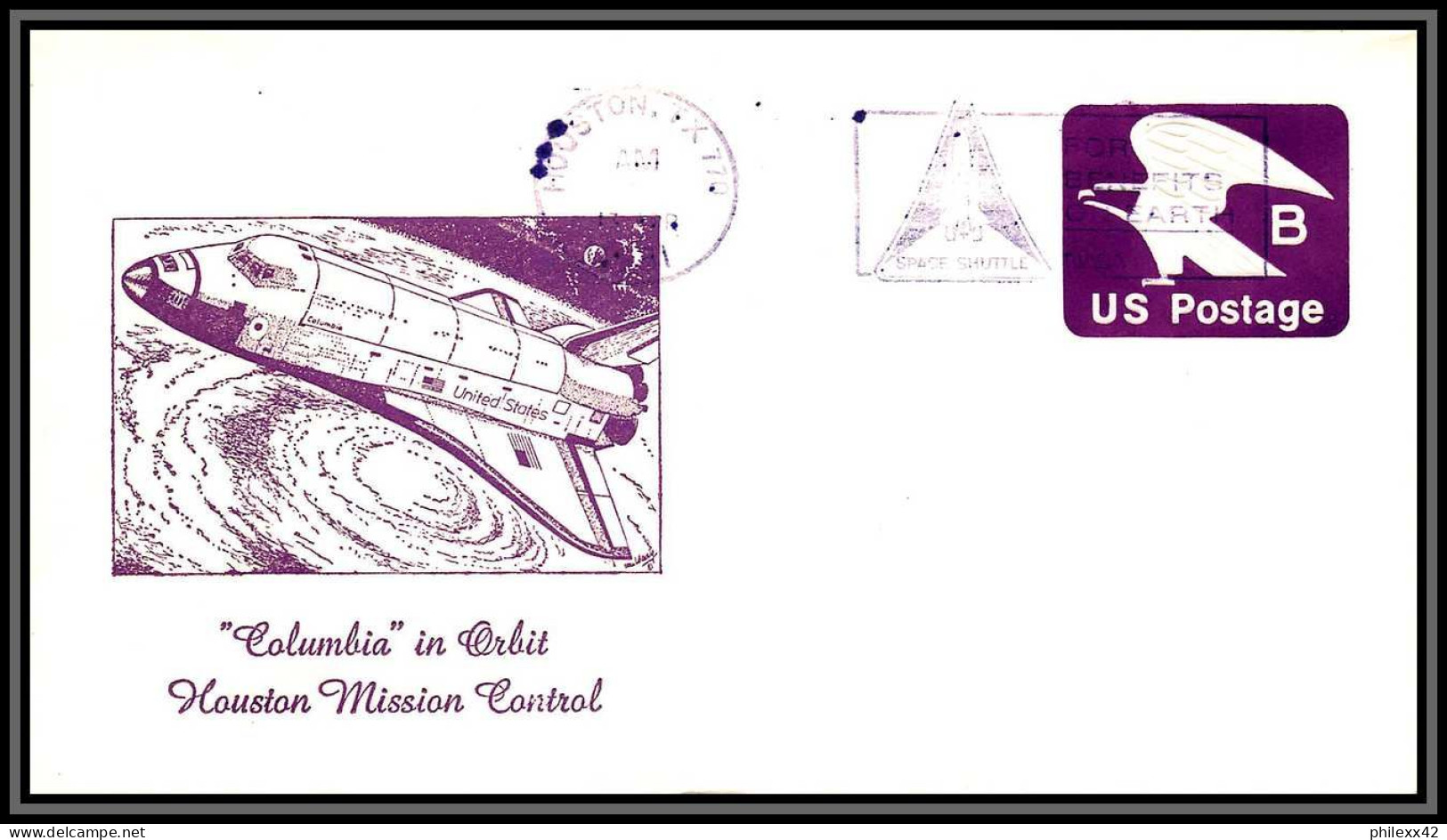 2863 Espace (space Raumfahrt) Entier Postal (Stamped Stationery) Usa Sts-01 Columbia Shuttle (navette) 01 - 13/4/1981 - Stati Uniti