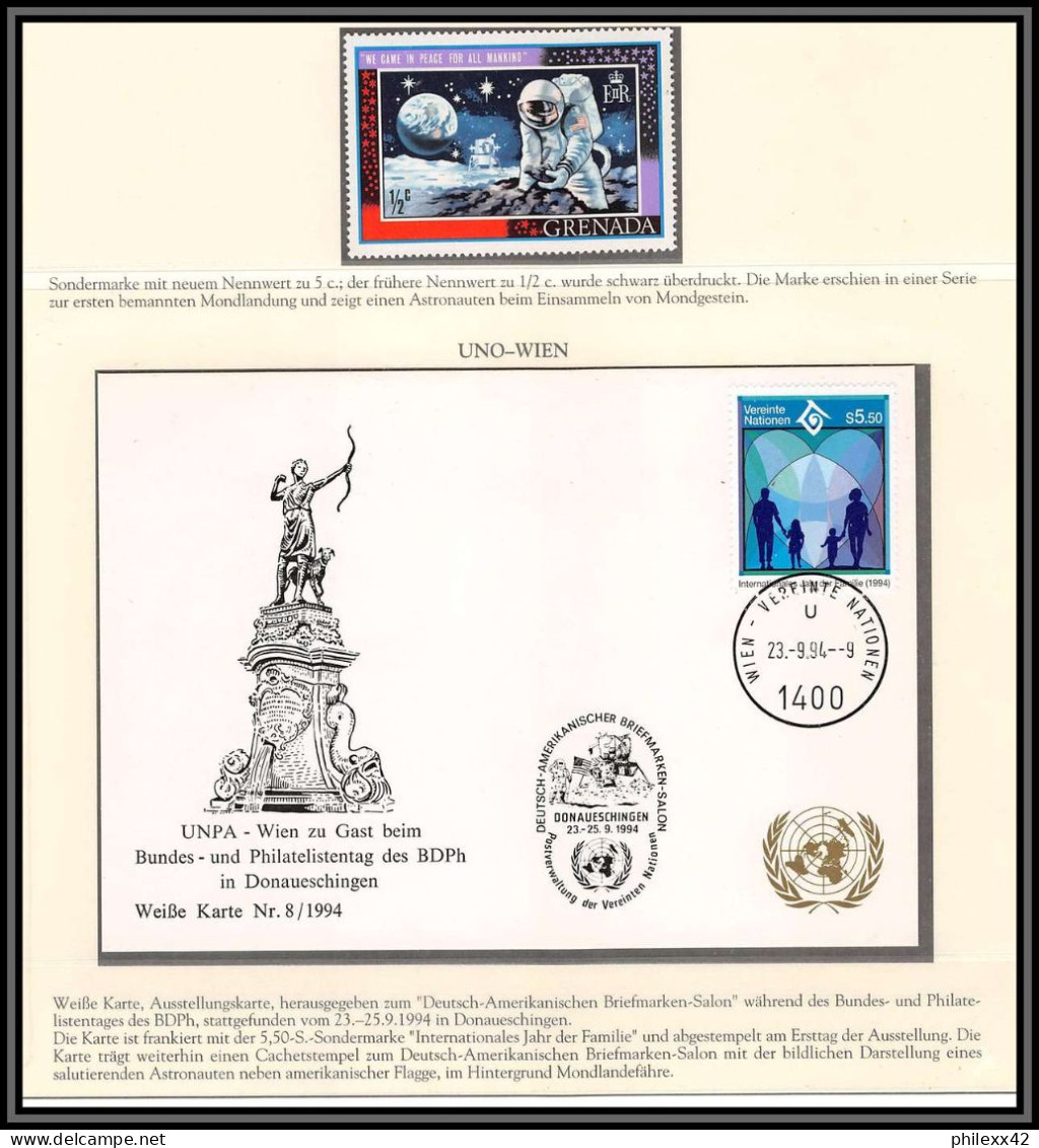 2820X Espace Space Lettre Cover Nations Unies United Nations Grenada Mnh 23/9/1994 Deutsch Amerikanischen Salon Fdc - Europe