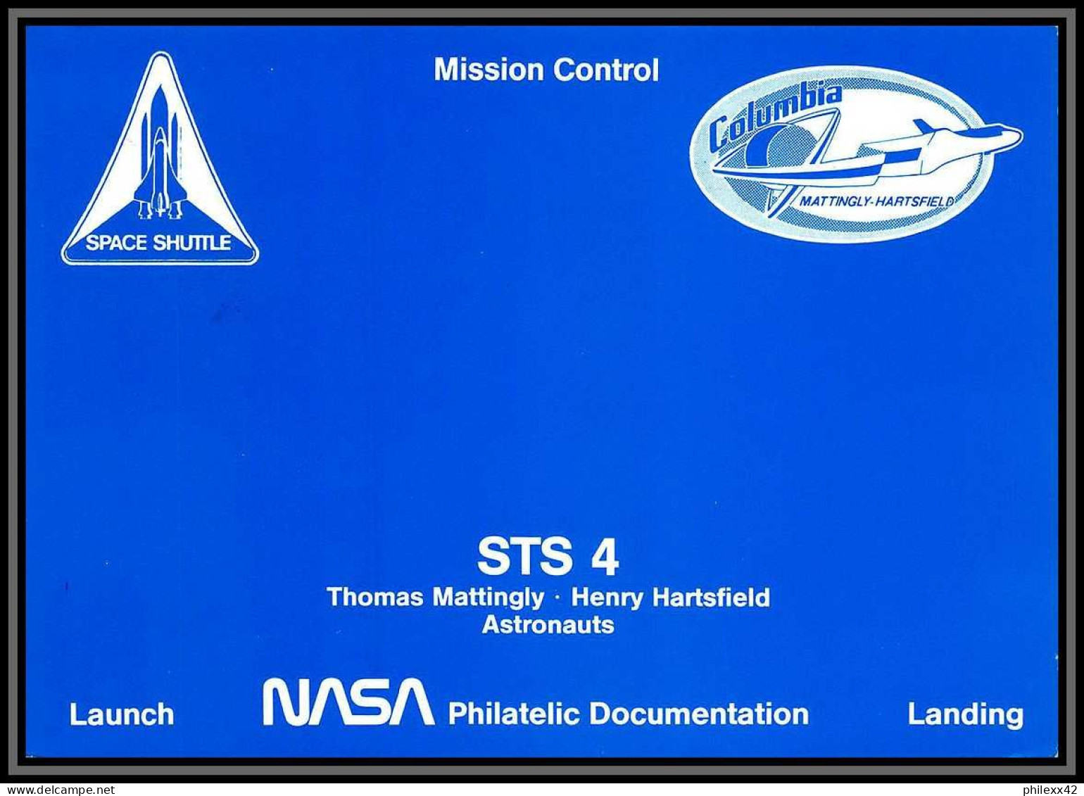 2896 Espace (space Raumfahrt) Carte Postale (postcard) Usa Start Houston Sts-4 Columbia Shuttle (navette) 27/6/1982 - Etats-Unis