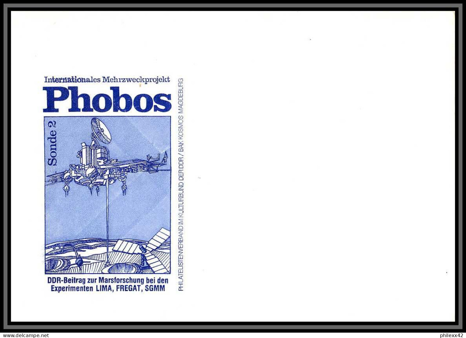 2852 Espace (space Raumfahrt) Lot De 5 Lettre (cover) Allemagne (germany DDR) Phobos Probe Satellite1988 5 Lettres - Europe