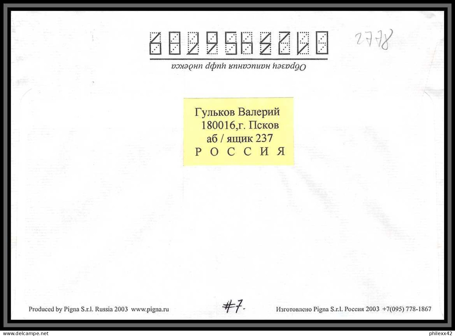 2778a Espace (space Raumfahrt) Lettre (cover Briefe) Russie (Russia) Tirage Numéroté 100 Ex Gagarine Gagarin 12/4/2008 - Russie & URSS