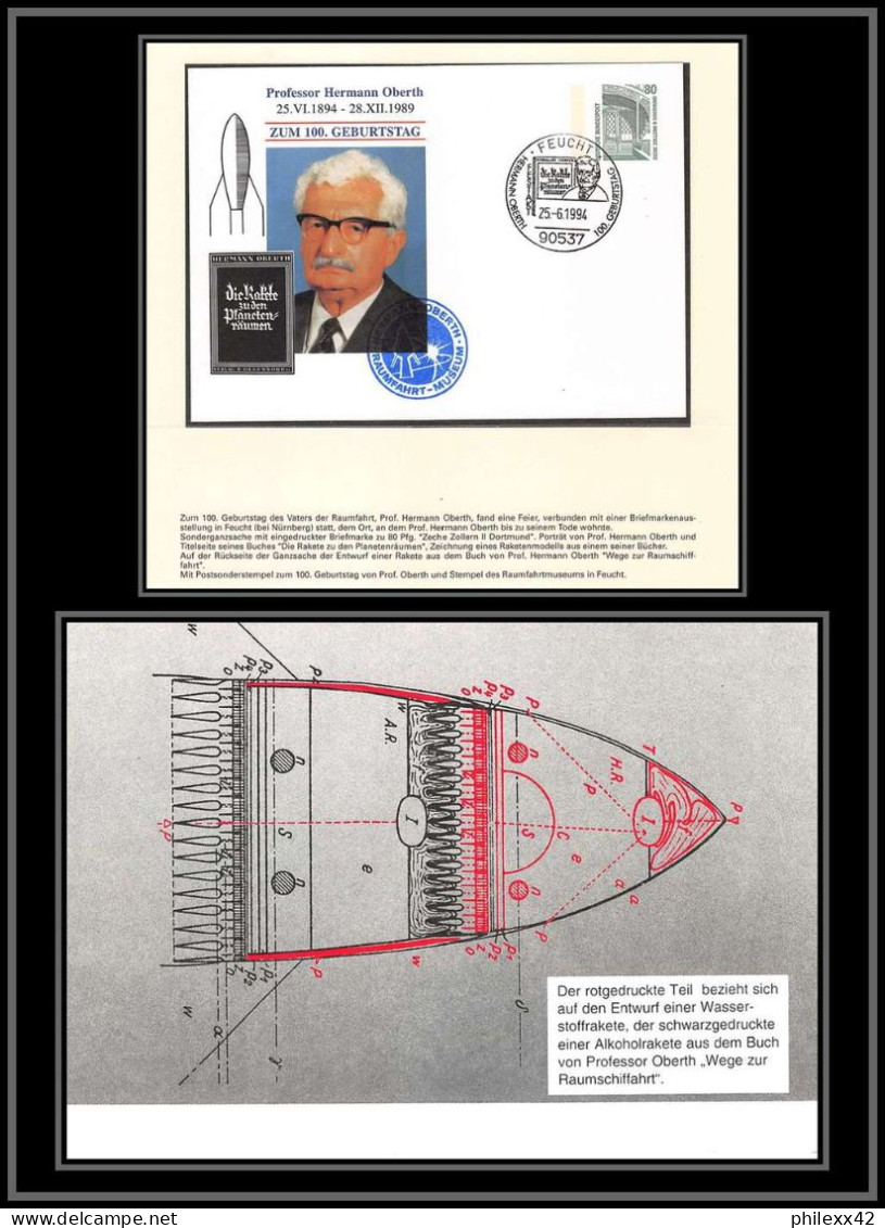 2739X Espace (space) Entier Postal (Stamped Stationery) Allemagne (germany Bund) Feucht Oberth 25/6/1994 - Europe