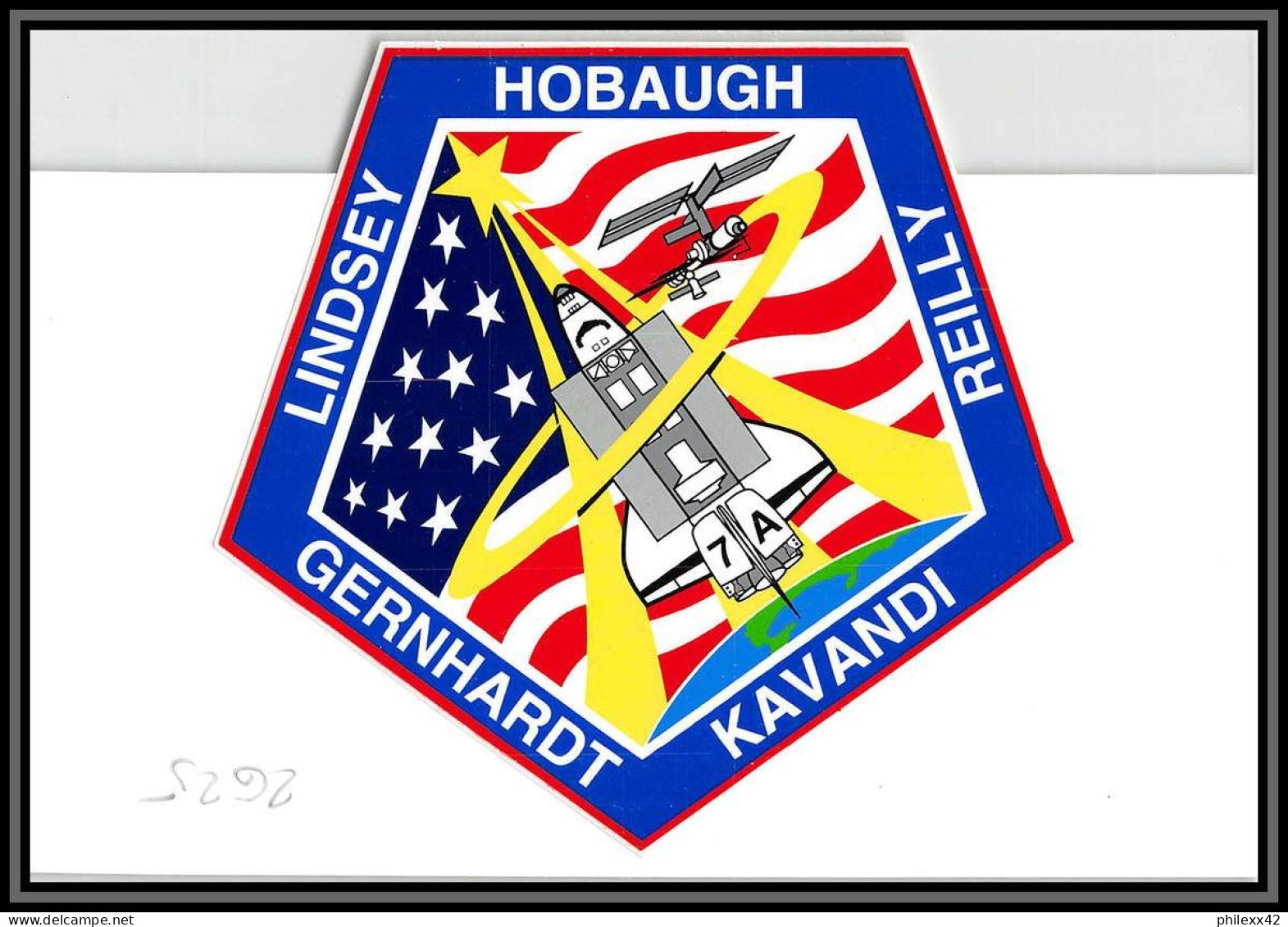 2625 Espace (space Raumfahrt) Lettre Cover USA Shuttle (navette) Atlantis Start Sts-104 12/7/2001 Stickers (autocollant) - USA