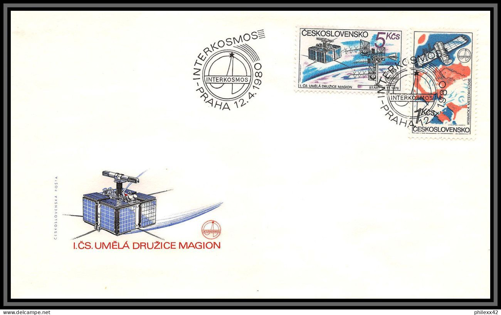 2484 Espace (space Raumfahrt) Lettre (cover Briefe) Russie (Russia) Intercosmos 12/4/1980 Fdc + Mnh ** - Europe