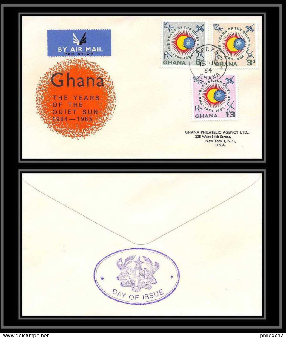 4322/ Espace Space Raumfahrt Lettre Cover Briefe Cosmos 15/7/1964 FDC Ghana Année Internationale Du Soleil Calme - Africa