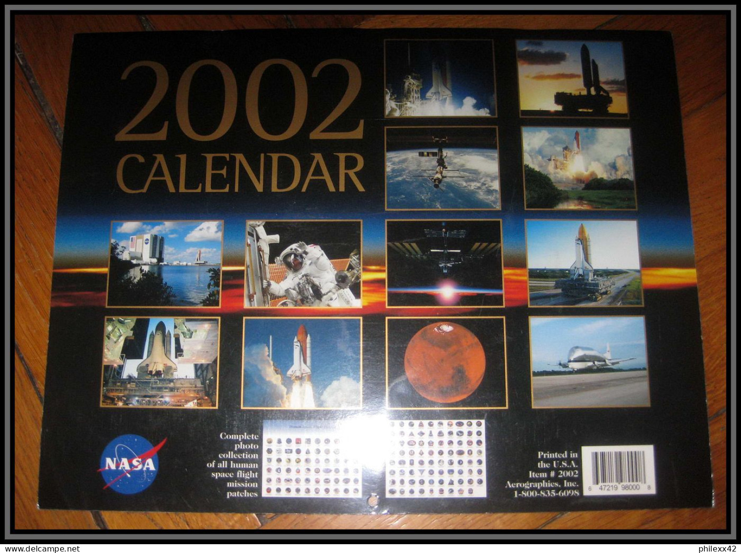 3810X Espace/raumfahrt (space) Calendrier (calendar) Geant Nasa 28x25 Cm 2002 Usa - United States