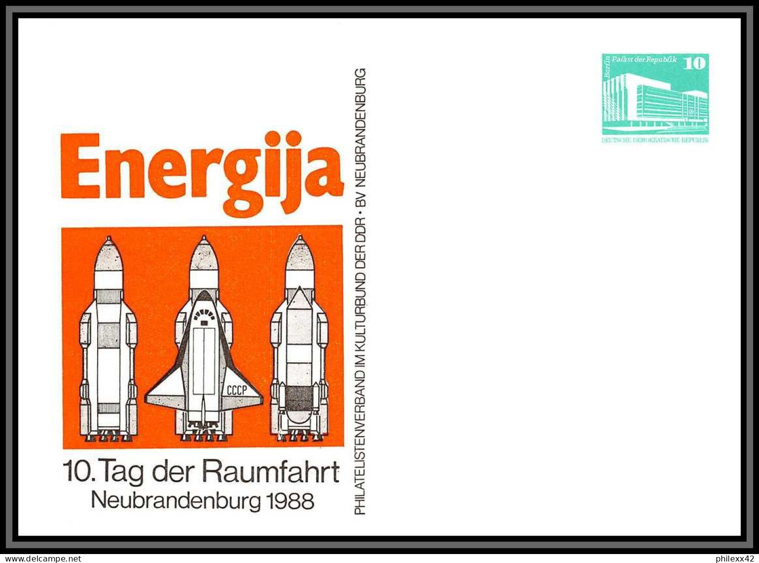 3642 Espace (space Raumfahrt) Lot De 3 Lettre (cover Briefe) Allemagne (germany DDR) 1988 Energija - Europe