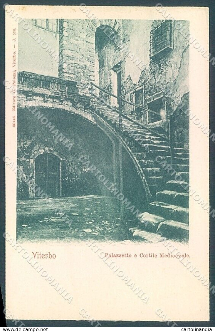 Viterbo Città Palazzetto Cortile Medioevale Cartolina JK5842 - Viterbo