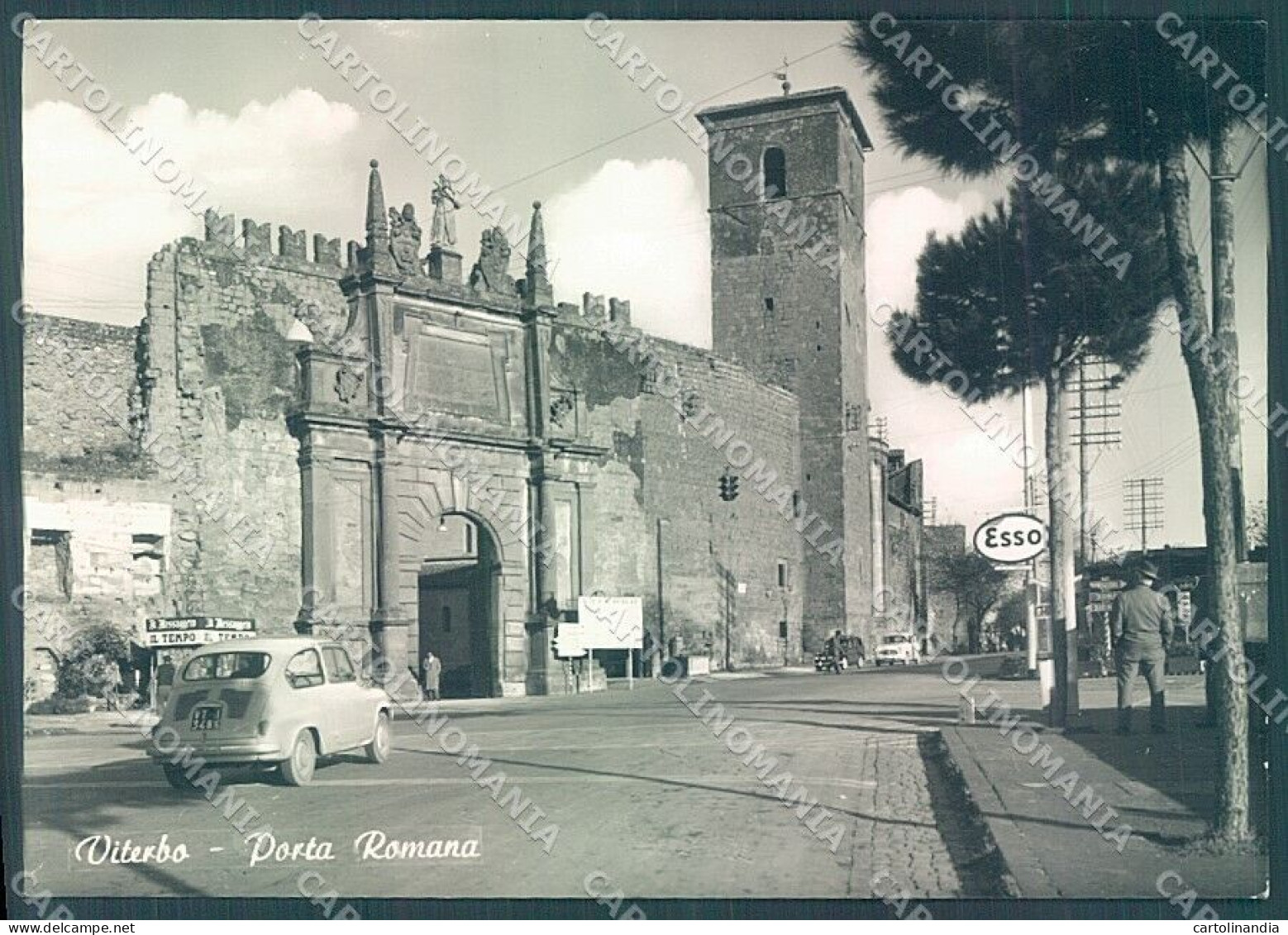 Viterbo Città Porta Romana Benzinaio Foto FG Cartolina JK5850 - Viterbo