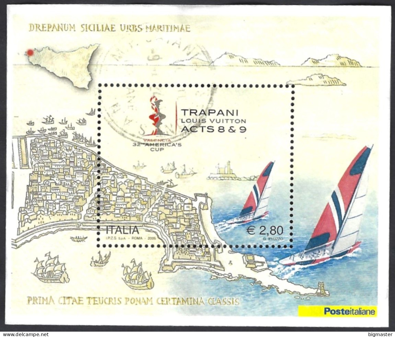 2005 Italia BF 40 Trapani "Luis Vitton Cup" Usato - 2001-10: Oblitérés