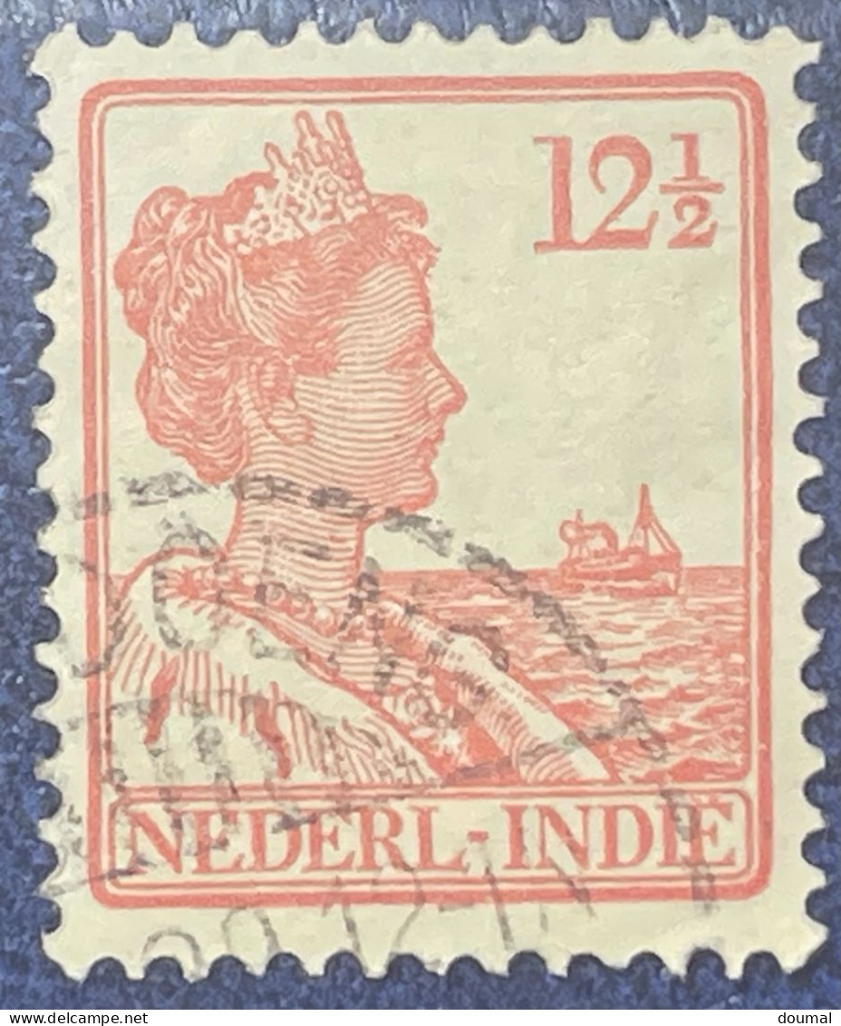 Used Netherlands Indies 1912 Postage Stamp 12 1/2 Fine Red Nederl-Indie - Indonesia