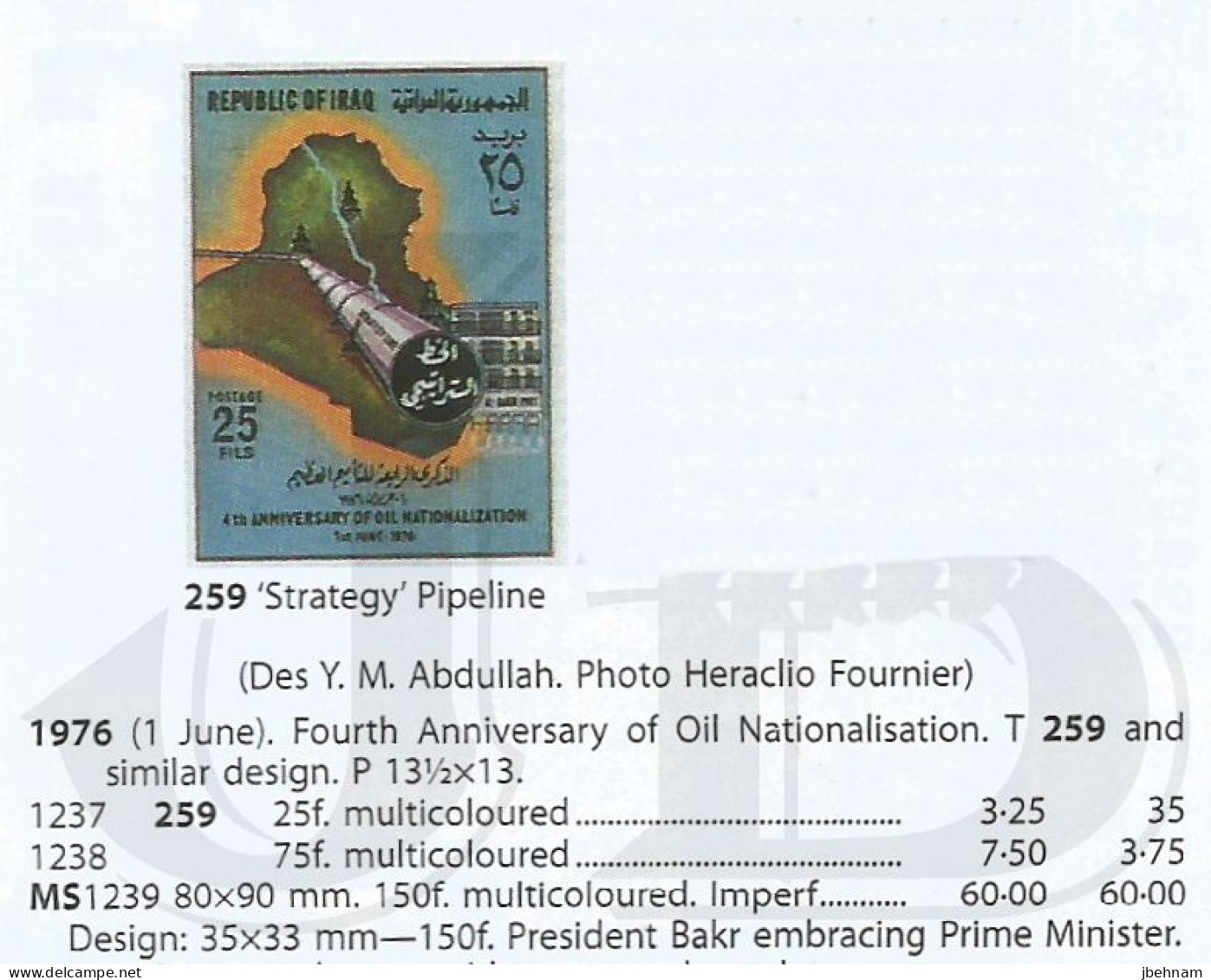 Stamps IRAQ 1976 Oil  Nationalisation Complete Sets (pair) MNH + Used + MS SG 1237-1238 + MS 1239 CV £70+ - Iraq