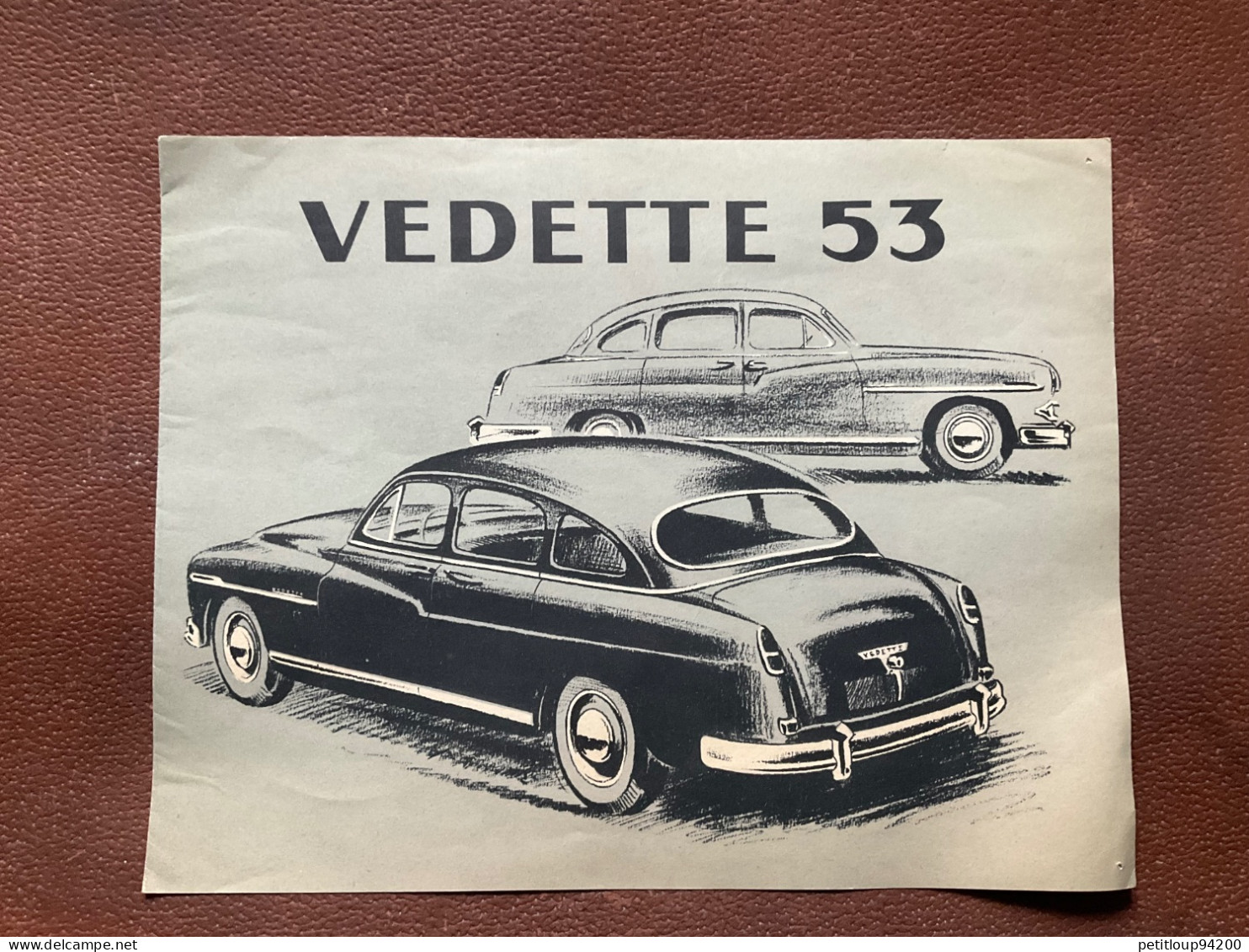 (16) DOCUMENT’Commercial FORD  Vedette 53 - Auto's