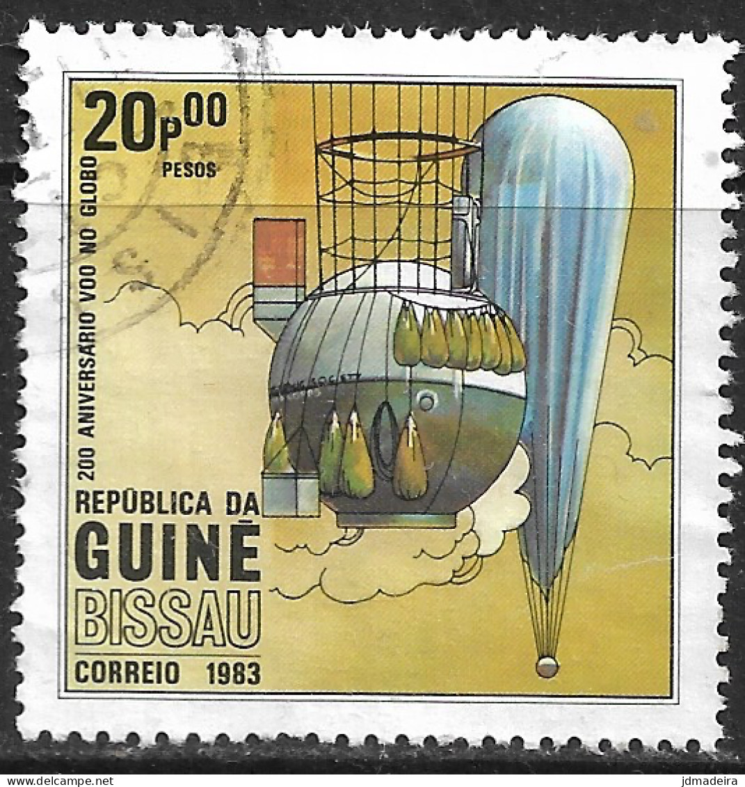 GUINE BISSAU – 1983 Balloons 20P00 Used Stamp - Guinée-Bissau