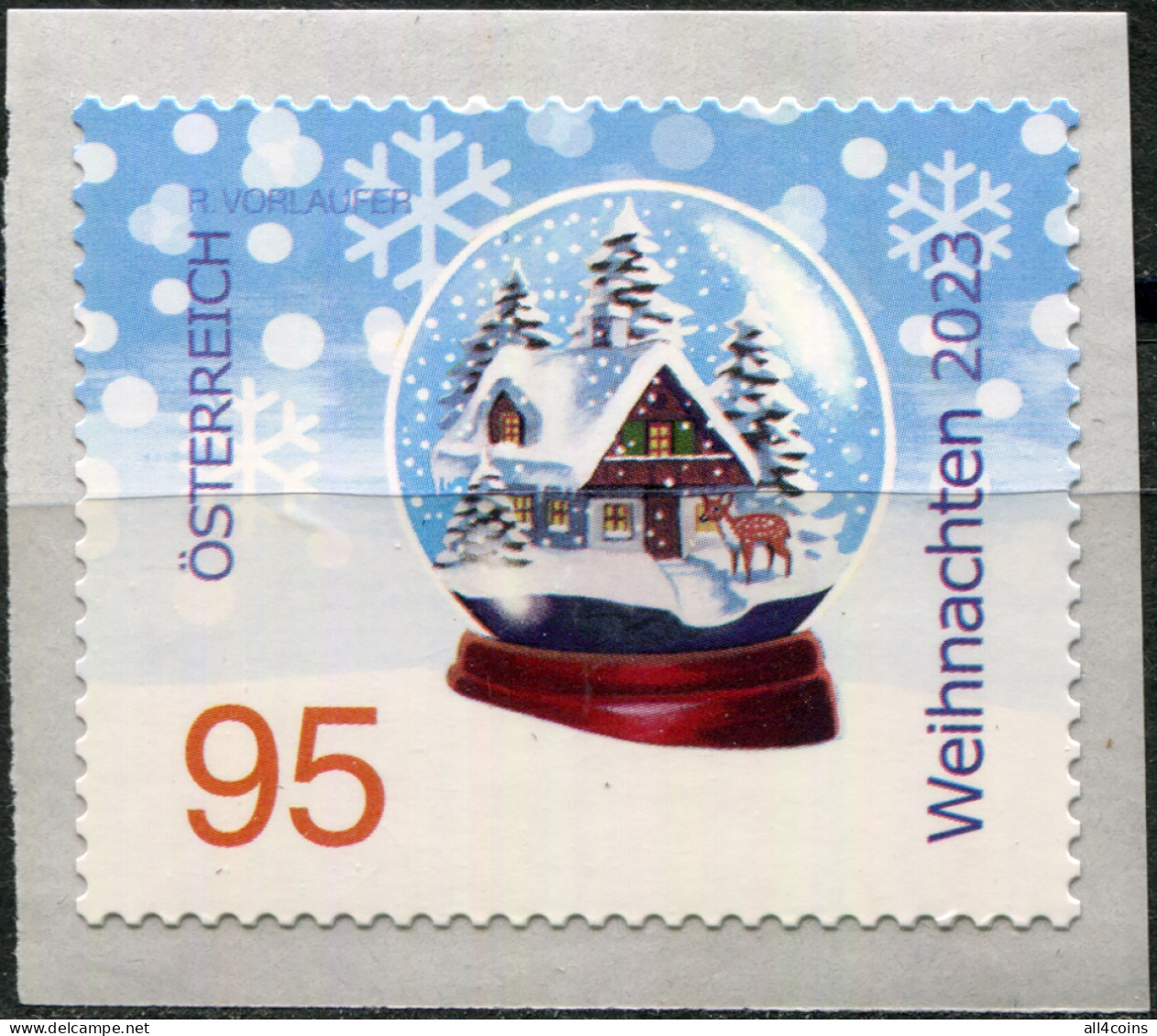 Austria 2023. Christmas Snow Globe (MNH OG) Stamp - Nuevos