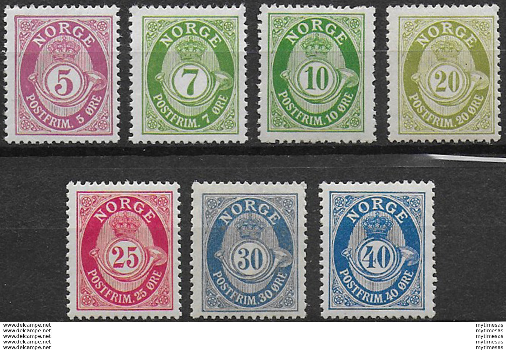 1921-29 Norvegia 7v. MNH Unificato N. 92/96 - Other & Unclassified