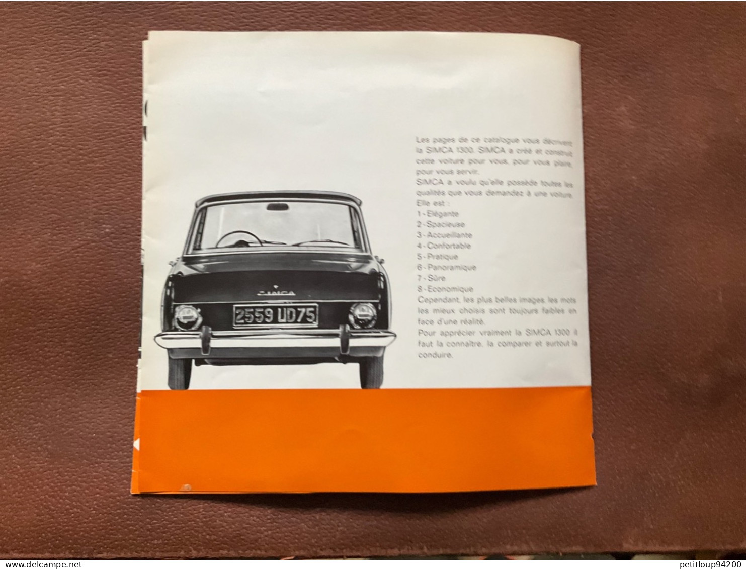 (17) DOCUMENT Commercial SIMCA  Simca 1300 - Automobile