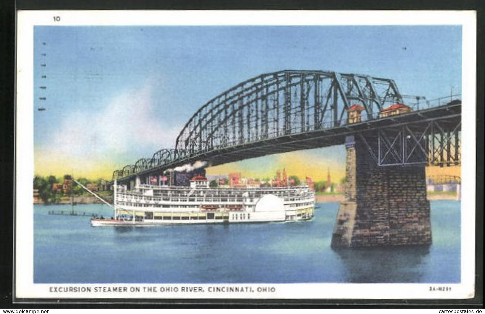 AK Cincinnati, OH, Excursion Steamer On The Ohio River  - Cincinnati